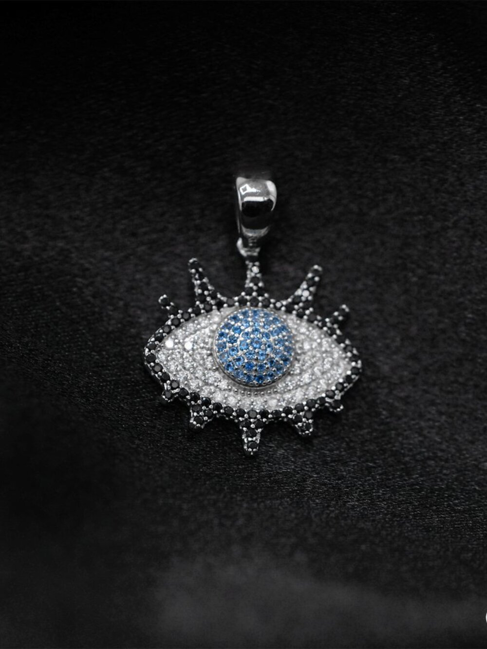 925 Sterling Silver Evil Eye Pendant Charm